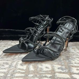 Black Open Toe Heel
